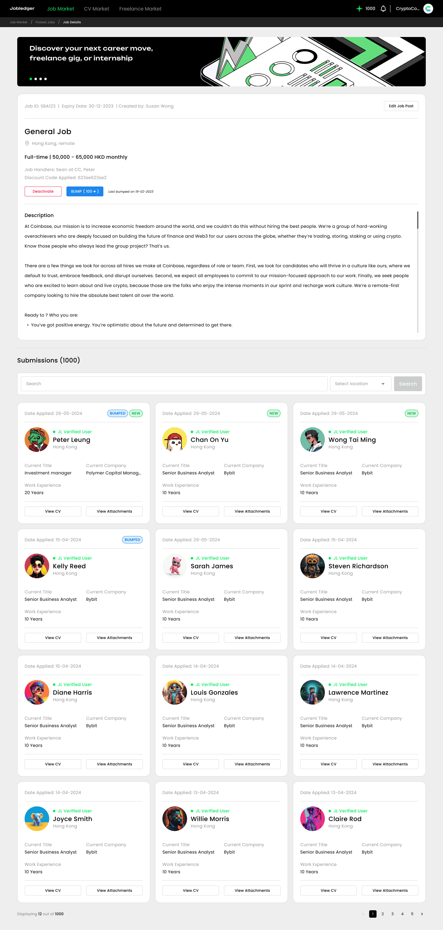 Jobledger job market